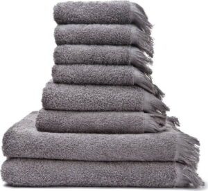 Sada 6 šedohnědých ručníků a 2 osušek ze 100% bavlny Bonami Bonami