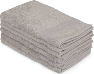 Sada 6 šedých bavlněných ručníků Madame Coco Lento Gris