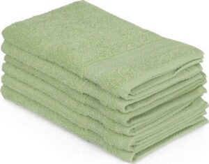 Sada 6 zelených bavlněných ručníků Madame Coco Lento Verde