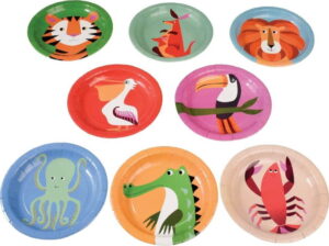 Sada 8 papírových talířů Rex London Colourful Creatures Rex London