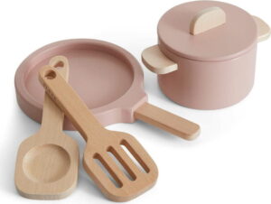 Sada dřevěného dětského nádobí Flexa Play Pot & Pan Flexa
