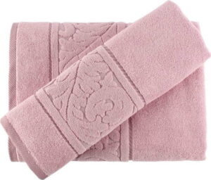 Sada růžového ručníku a osušky Sultan Hobby