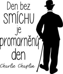 Samolepka na zeď s citátem Ambiance Charlie Chaplin Ambiance