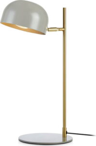 Šedá stolní lampa se stojanem v měděné barvě Markslöjd Pose Table 1L Markslöjd