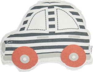 Šedo-červený dětský polštářek s příměsí bavlny Apolena Pillow Toy Car