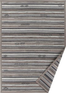 Šedobéžový vzorovaný oboustranný koberec Narma Liiva