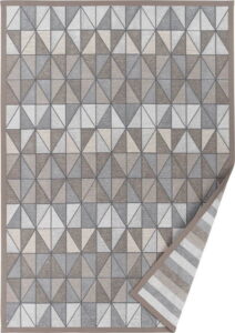 Šedobéžový vzorovaný oboustranný koberec Narma Treski