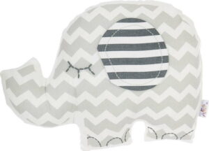 Šedý dětský polštářek s příměsí bavlny Apolena Pillow Toy Elephant