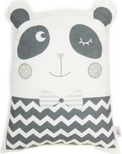 Šedý dětský polštářek s příměsí bavlny Apolena Pillow Toy Panda