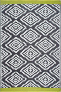 Šedý oboustranný venkovní koberec z recyklovaného plastu Fab Hab Valencia Grey
