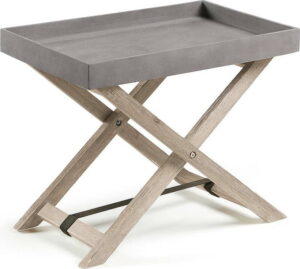 Šedý skládací stolek z akáciového dřeva La Forma Stahl La Forma
