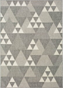 Šedý venkovní koberec Universal Clhoe Triangles