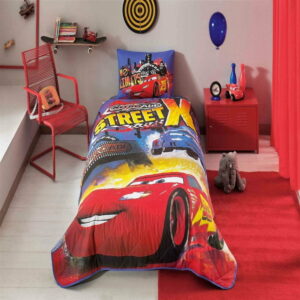 Set bavlněného přehozu přes postel a povlaku na polštář Disney Cars Nitroade