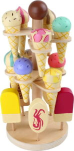 Set dřevěných zmrzlin na hraní se stojanem Legler Ice Stand Legler