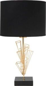 Stolní lampa v černo-zlaté barvě Mauro Ferretti Glam Olig