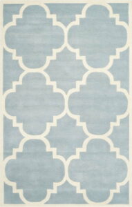 Světle modrý vlněný koberec Safavieh Greenwich