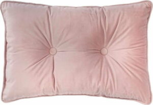 Světle růžový polštář Tiseco Home Studio Velvet Button