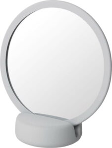 Světle šedé stolní kosmetické zrcadlo Blomus