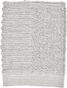 Světle šedý ručník ze 100% bavlny na obličej Zone Classic Soft Grey