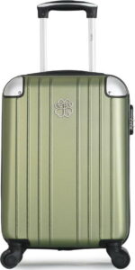 Světle zelené skořepinové zavazadlo na 4 kolečkách LPB Amelie