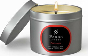 Svíčka s vůní jasmínu a citrusů pohlcující pachy domácích mazlíčků Parks Candles London Pet Lovers