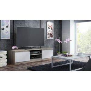 TV stolek LCD 140 cm dub sonoma/bílá TOP Nábytek
