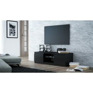 TV stolek LCD glass 120 cm černá TOP Nábytek