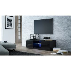 TV stolek LCD glass 140 cm černá lesklá TOP Nábytek
