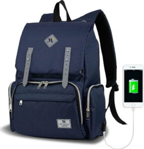 Tmavě modrý batoh pro maminky s USB portem My Valice MOTHER STAR Baby Care Backpack Myvalice