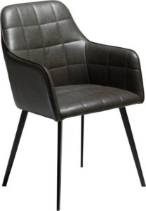 Tmavě šedá koženková židle DAN-FORM Denmark Embrace Vintage ​​​​​DAN-FORM Denmark