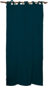Tmavě tyrkysový závěs Linen Cuture Cortina Hogar Turquoise Linen Couture