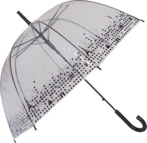 Transparentní holový deštník Birdcage Paris