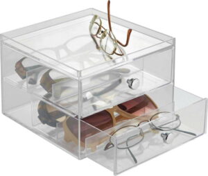 Transparentní úložný box s 2 šuplíky iDesign Drawers
