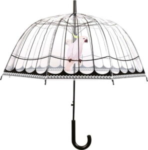 Transparentní větruodolný deštník Ambiance Birds