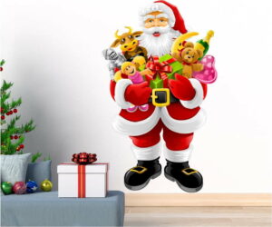 Vánoční samolepka Ambiance Santa Claus and Gifts Ambiance