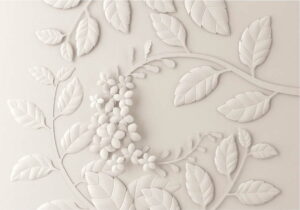 Velkoformátová tapeta Bimago Cream Paper Flowers