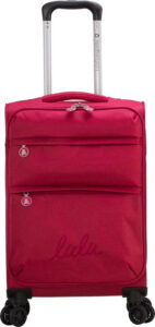 Vínově červené zavazadlo na 4 kolečkách Lulucastagnette Luciana