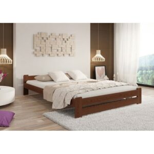 Vyvýšená masivní postel Euro 160x200 cm včetně roštu Dub Home Line