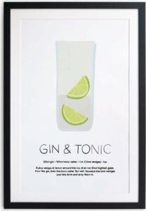 Zarámovaný plakát Really Nice Things Gin Tonic