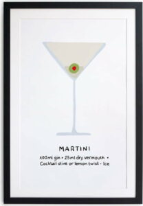 Zarámovaný plakát Really Nice Things Martini