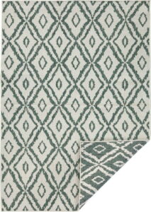 Zeleno-bílý venkovní koberec Bougari Rio