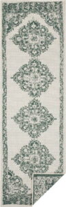 Zeleno-krémový venkovní koberec Bougari Cofete