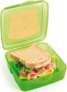 Zelený svačinový box na sendvič Snips Sandwich