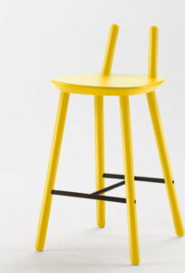 Žlutá barová židle z masivu EMKO Naïve Emko
