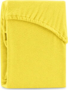Žluté elastické prostěradlo na dvoulůžko AmeliaHome Ruby Yellow