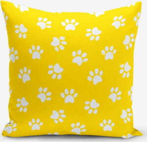 Žlutý povlak na polštář s příměsí bavlny Minimalist Cushion Covers Yellow Background Pati
