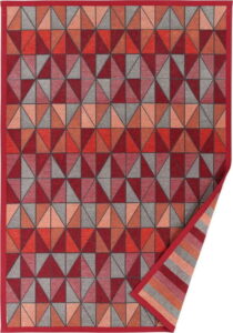 Červený vzorovaný oboustranný koberec Narma Treski