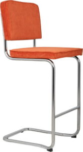 Oranžová barová židle Zuiver Ridge Kink Rib Zuiver
