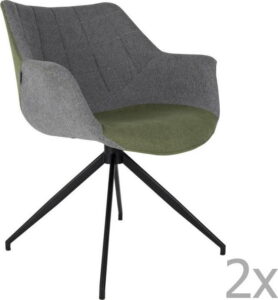 Sada 2 šedo-zelených židlí Zuiver Doulton Zuiver