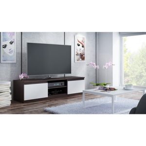 TV stolek LCD 140 cm wenge/bílá TOP Nábytek